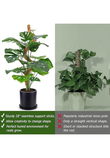 Qingmipy 70cm 4mm Alüminyum Çekirdekli Esnek Bitki Tırmanma Süngeri, Nane Palmiye Çubuğu Ve Kenevir Ip Tabanı İle Bahçe Tırmanma Direnci