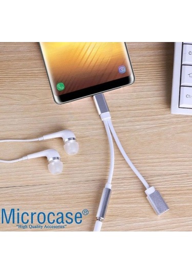 Oneplus 6T Type-C Usb C 2In1 Şarj + Kulaklık Dönüştürücü