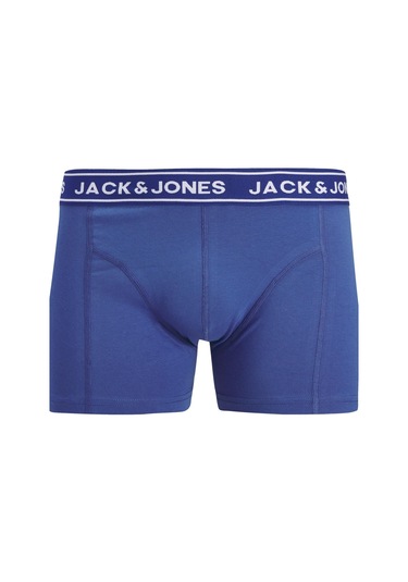 Jack & Jones Erkek Jacdanny Solıd Trunks 3 Pack Pamuklu Boxer Açık Mavi