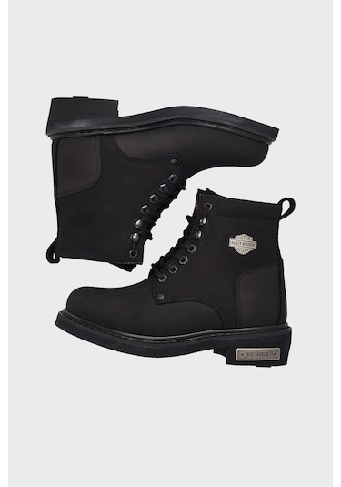 Harley Davidson Bayan Bot 025G100109 Siyah Nubuk Siyah