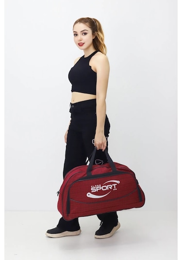 Kabin Boy Hostes Tipi Spor Valiz Seyahat Tatil El Ve Omuz Askılı Günlük Kullanım Ve Kıyafet Çantası Kırmızı