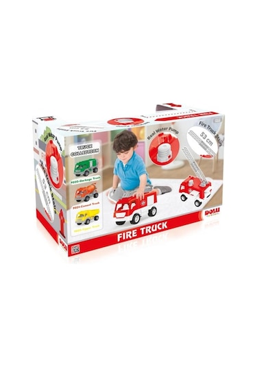 Nessiworld 7022 İtfaiye Kamyonu Penceli Kutuda 38 Cm Çok Renkli