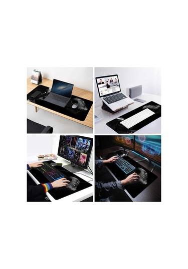 Tenfowee Oyun Mouse Padı Büyük Boy 800x400x3mm - Antir Kayma Gömlek Tabanlı, Hassas Konumlandırma, Pm-1339 Mekanik Uzay Desenli Masa Padı