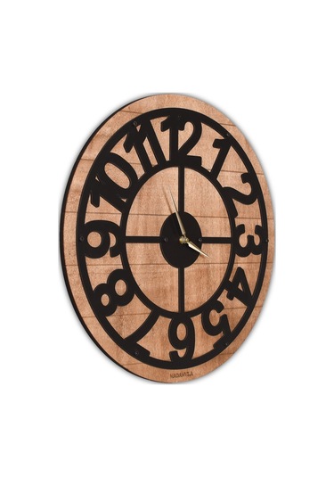 Bigtown Dekoratif Ahşap Duvar Saati - Madamvila