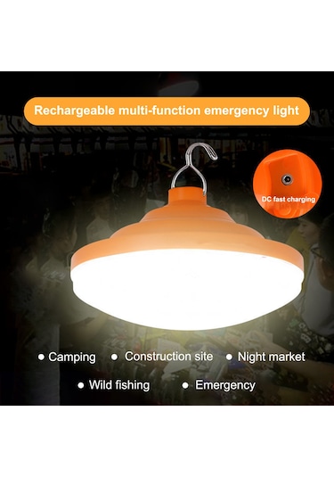 Shineyee Usb Şarjlı Fener, 3 Seviye Aydınlatma, 200w Ultra Parlak, Dış Mekan İçin Uzun Süre Kullanıma Dayanıklı, Metal Kanca İle Taşınabilir Işık Kaynağı Diğer