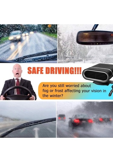 Dancemonkey Lichen Araç Isıtıcı, Araç Plug-ın Isıtıcı, Araç Taşınabilir Cp Siyah