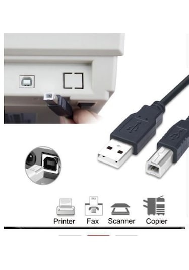 Usb Yazici Kablosu Printer Ara Kablosu Lg Epson Hp Canon Samsung Uyumlu