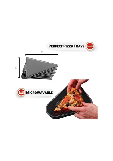 Monyee Silikon Pizza Saklama Kutusu - Yeniden Kullanılabilir, 5 Bölmeli, Mikrodalga Uyumlu, Bulaşık Makinesi Güvenli, Siyah Siyah