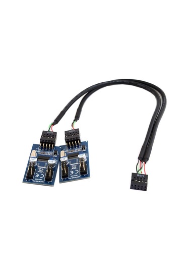 9pin Usb Başlığı Erkek 1 İla 4 Kadın Uzatma Kablo Kartı Anakart 9pin Usb Hub Usb 2.0