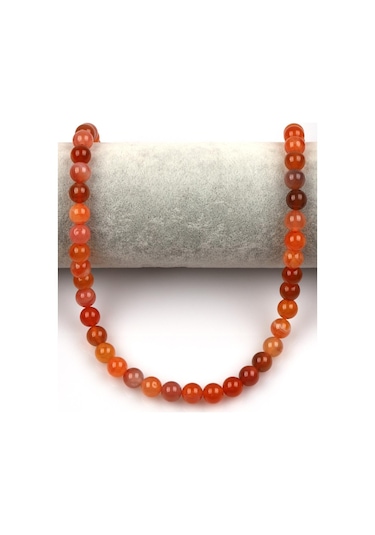 Karnelyan Akik Doğal Taş Dizi 8 Mm Küre Kesim Turuncu