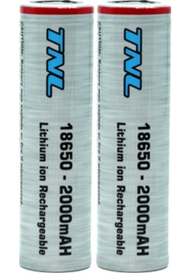 2 Adet Tnl 18650 2000mah 3.7v 30a Discharge Li-ion Başlıksız Şarjlı Pil