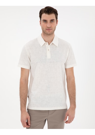 Pierre Cardin Erkek Ekru Tişört 50307581-vr019 Ekru