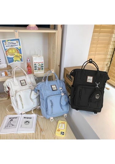 Kadın Sırt Çantası Setleri Moda Büyük Kapasiteli Okul Çantası Kızlar İçin Trend Su Geçirmez Seyahat Çantası Blue