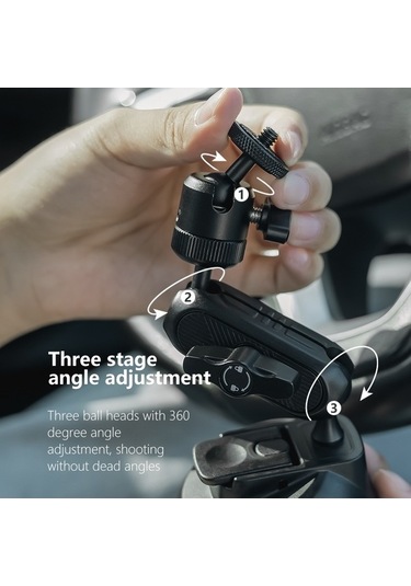 Bloomnest Junnx Jx-gp-14-a Djı Action/gopro Hero 12 Araba Emme Kamera Montaj Braketi Aksesuarı Altın