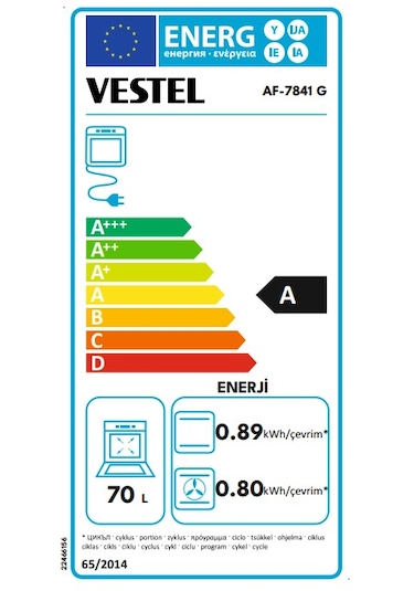 Vestel AF-7841 G 70 L Ankastre Fırın