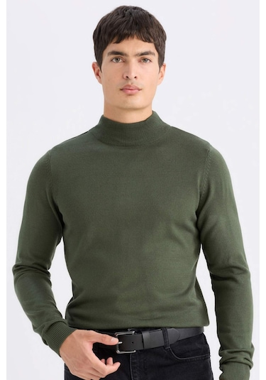 DeFacto Slim Fit Dar Kesim Yarım Balıkçı Yaka Basic Düz Triko Kazak R1127AZ24WNKH412 DeFacto Slim Fit Dar Kesim Yarım Balıkçı Yaka Basic Düz Triko Kazak R1127AZ24WNKH412