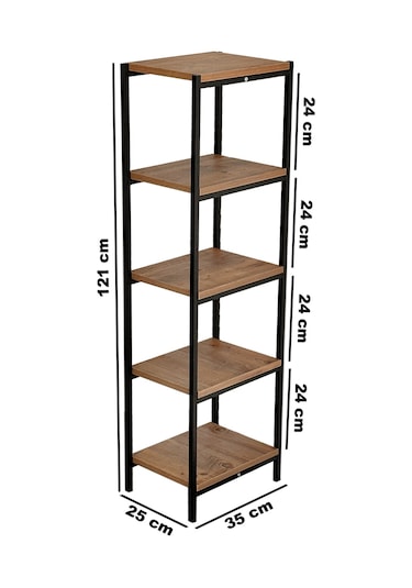 Kitaplık 5 Katlı Çok Amaçlı Dolap Raf 5248