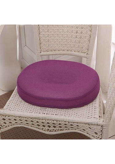 Sones Ofis Hollow Rebound Sağlık Hemoroid Önleyici Yastık Kalça Oturma Yeri, Boyut: 40x32x7cm Mor