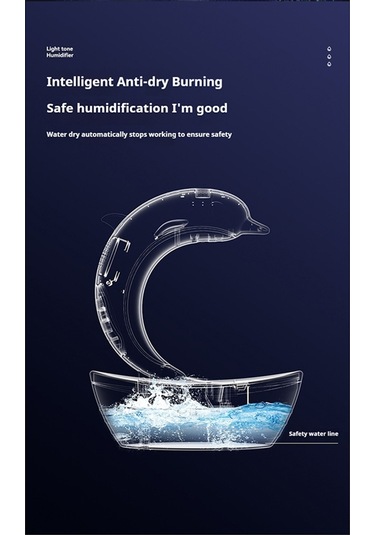 Dolphin Su Damlası Nemlendirici Bluetooth Hoparlör