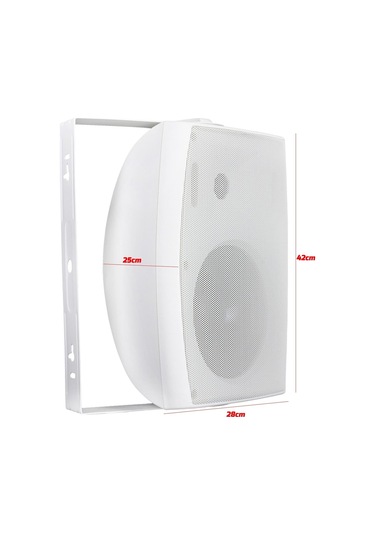 Nwork Nx-8 Sütun Hoparlör 20cm 80 Watt Trafolu Trafosuz Beyaz 1 Adet