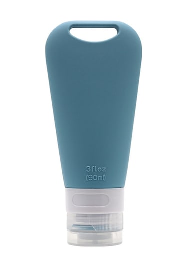 Fosenze 2022 Pratik Seyahat Silikon Kaplı Losyon Şişesi Ve Krem Kutusu Seti, 90ml Açık Mavi Açık Mavi