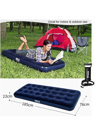 Bestway 67000 Tek Kişilik Şişme Yatak + Pompa 185x76x22 CM