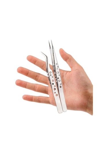 Ellea Twezers Profesyonel İpek Kirpik Cımbız Seti 2'li