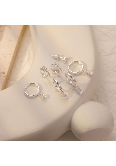 Geeksen 14k Altın Kaplama Zirkonyalı Kadın Küpe Seti - Çeşitli Stiller 3 Çift - Zirve Eleganlık Ve Çok Yönlülük Gold