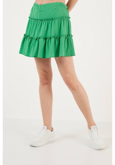 Lela Beli Lastikli Mini Bayan Şort Etek 5865038 Benetton