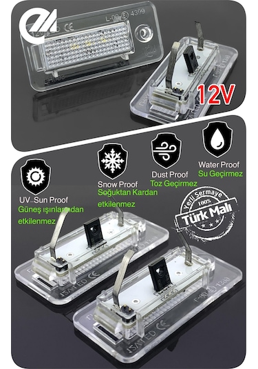 Audı A4 B6 B7 8e 8h 2000-2008 Canbus Led Plaka Aydınlatma Ledi Lambası