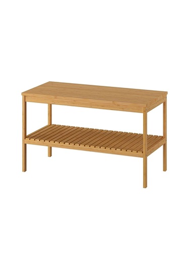 Banyo Mobilyası Ragrund Bank Meridyendukkan Bambu, 77x37 Cm Banyo Tabure Kahverengi