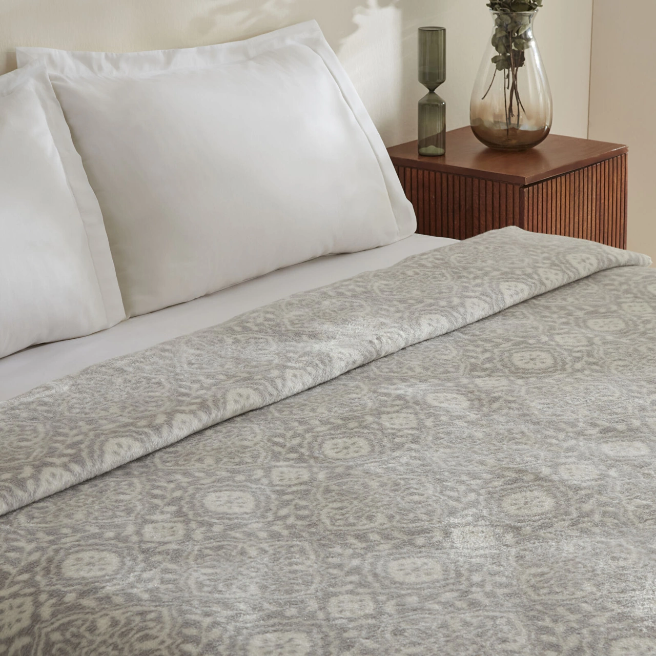 Karaca Home Ansel Çift Kişilik Akrilik Battaniye Açık Gri Gri