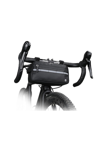 Rhınowalk Çok Fonksiyonlu Gidon Bisiklet Çantası Bisiklet Ön Çantası Omuz Çantası Bel Çantası - Siyah
