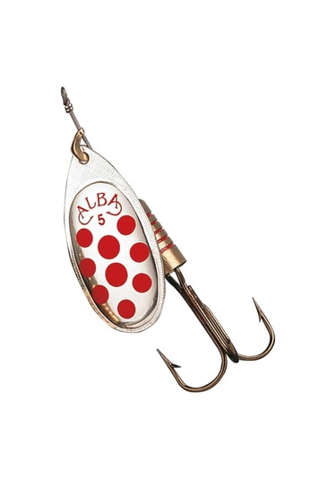 Albastar 202 Döner Olta Kaşığı Beyaz-Kırmızı No:2