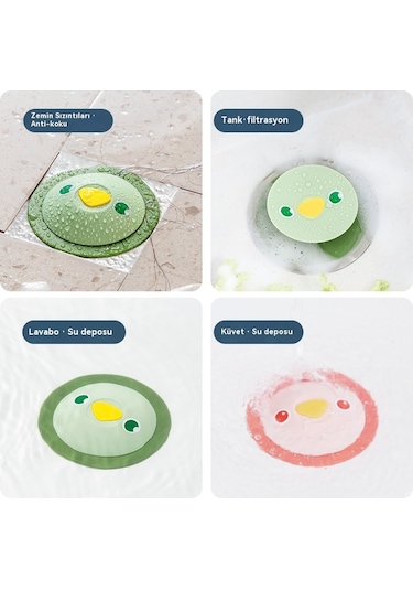 Yer Süzgeci Koku Giderme Tapası Ve Böcek Geçirmez Kapak-3 Parçalı Çok Renkli