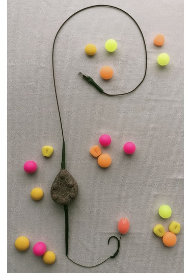 Gezer Inline Kurşunlu Sazan Takımı Kırmızı Boncuk'lu