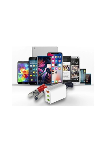 Zyzqstore Klipsli Dc12v-24v Qc3.0 Usb Hızlı Şarj Güç Adaptörü, Beyaz, 1 Adet 1 Adet
