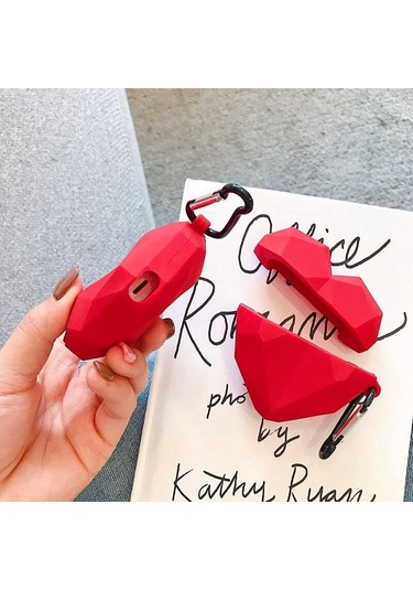 E2M Airpods Pro Uyumlu Kılıf Origami Kalp Kırmızı