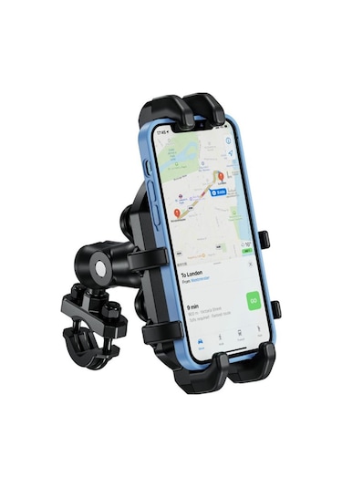 Nukrotech M20 Titreşim Modüllü Motosiklet Telefon Tutucu Siyah