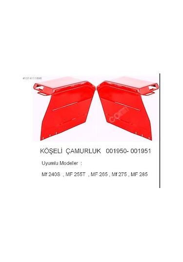 Massey Ferguson 240 S - 255 T -265 -285 Köşeli Çamurluk Takimi