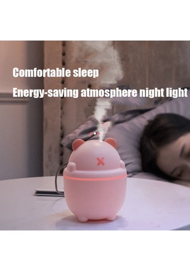 Dancemonkey Mj013 Usb Mini Hava Nemlendirici Ev Masaüstü Araba Aroma Difüzör Pembe, Hızlı Nemlendirme