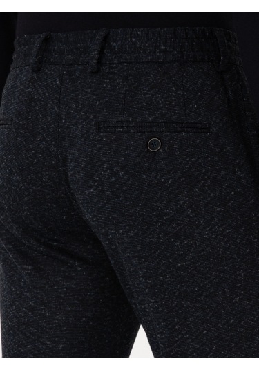 Cacharel Lacivert Slim Fit Yün Karışımlı Kumaş Pantolon