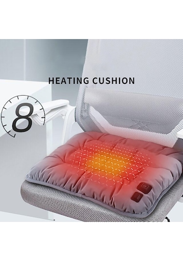 45 X 45 X 5 Cm Usb Kış Isıtma Koltuk Minderi Isıtıcı Siyah