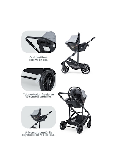 Kanz Echo Travel Sistem Bebek Arabası Gri