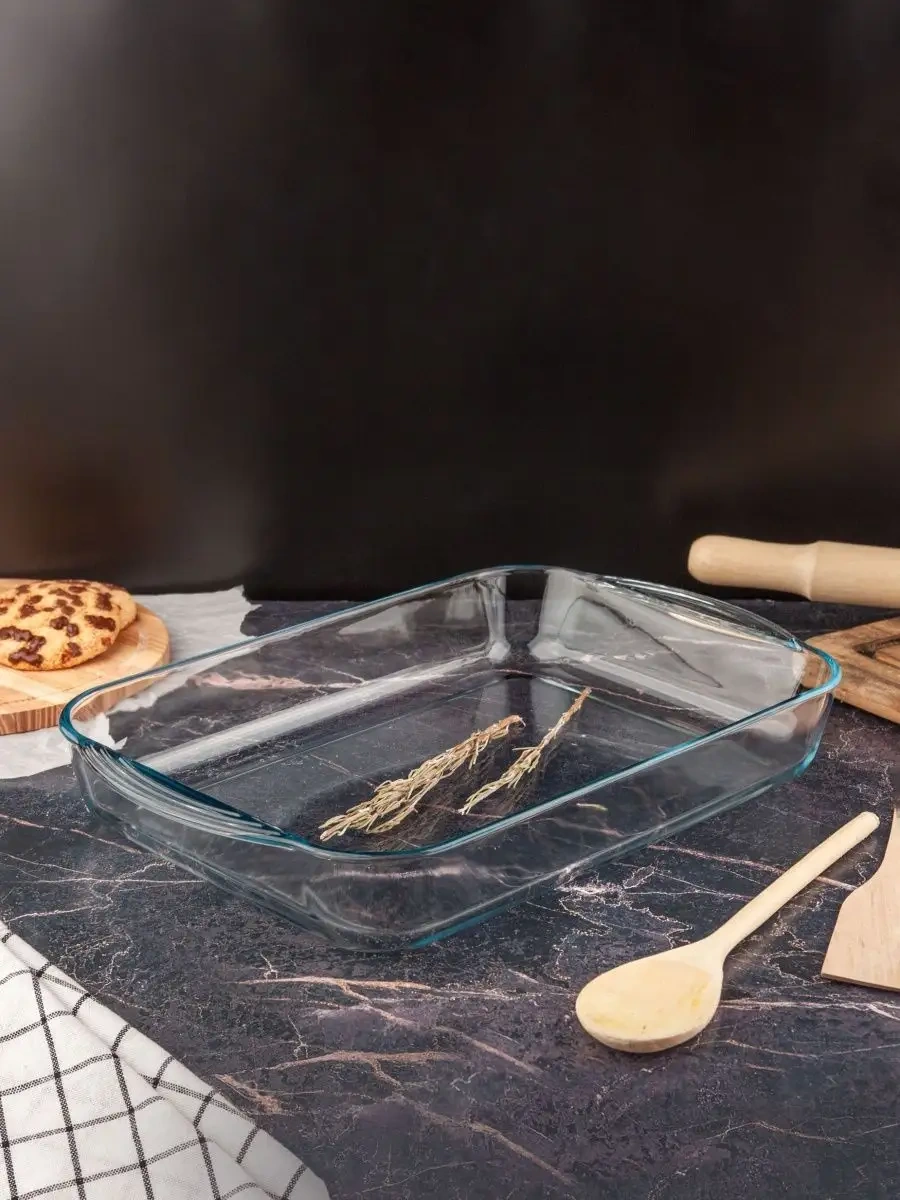 Borcam Dikdörtgen Cam Fırın Kabı 3850 Ml 12451198 Beyaz