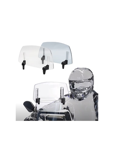 Hallow-motosiklet Ön Cam Uzatma Ön Cam Deflektör Ayarlanabilir Lmk00163trbl