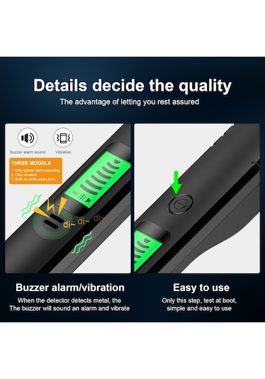 Gp El Lcd Ekran Metal Dedektörü Taşınabilir Pin Pointer Hazine Bulucu Probu, Buzzer Alarmı / Titreşim İle