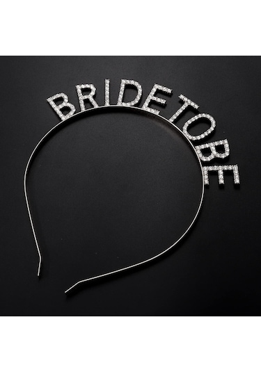 Gümüş Kaplama Kristal Taşlı Bride To Be Gelin Tacı