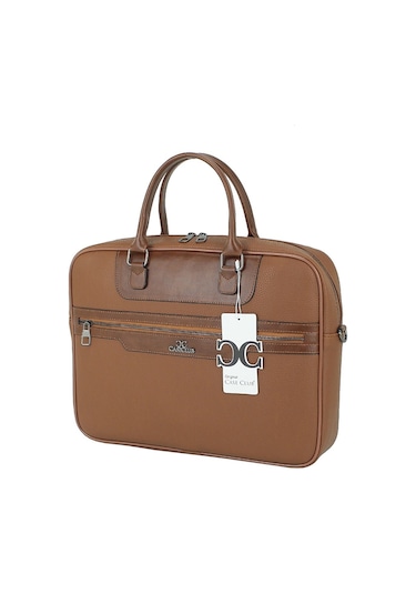 Case Club Taba Renk Evrak Çantası 15,6'' Laptop Bölmeli Taba