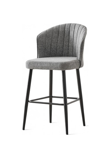 Mymassa Rubi Bar Sandalyesi Keten Gri